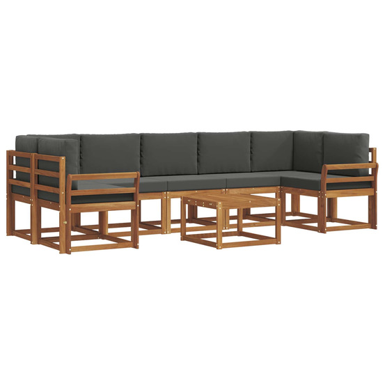 Ensemble de canapés d'extérieur 8 pcs naturel et anthracite