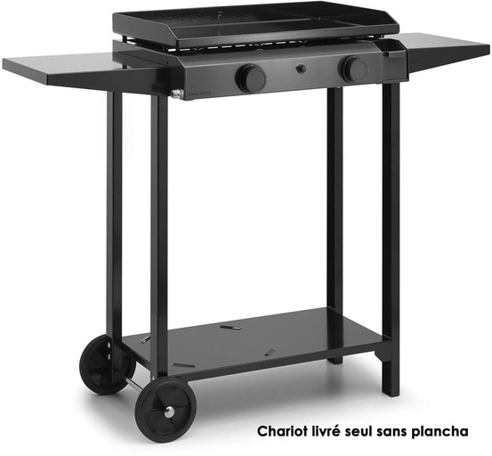 Chariot pour plancha noir - chba60