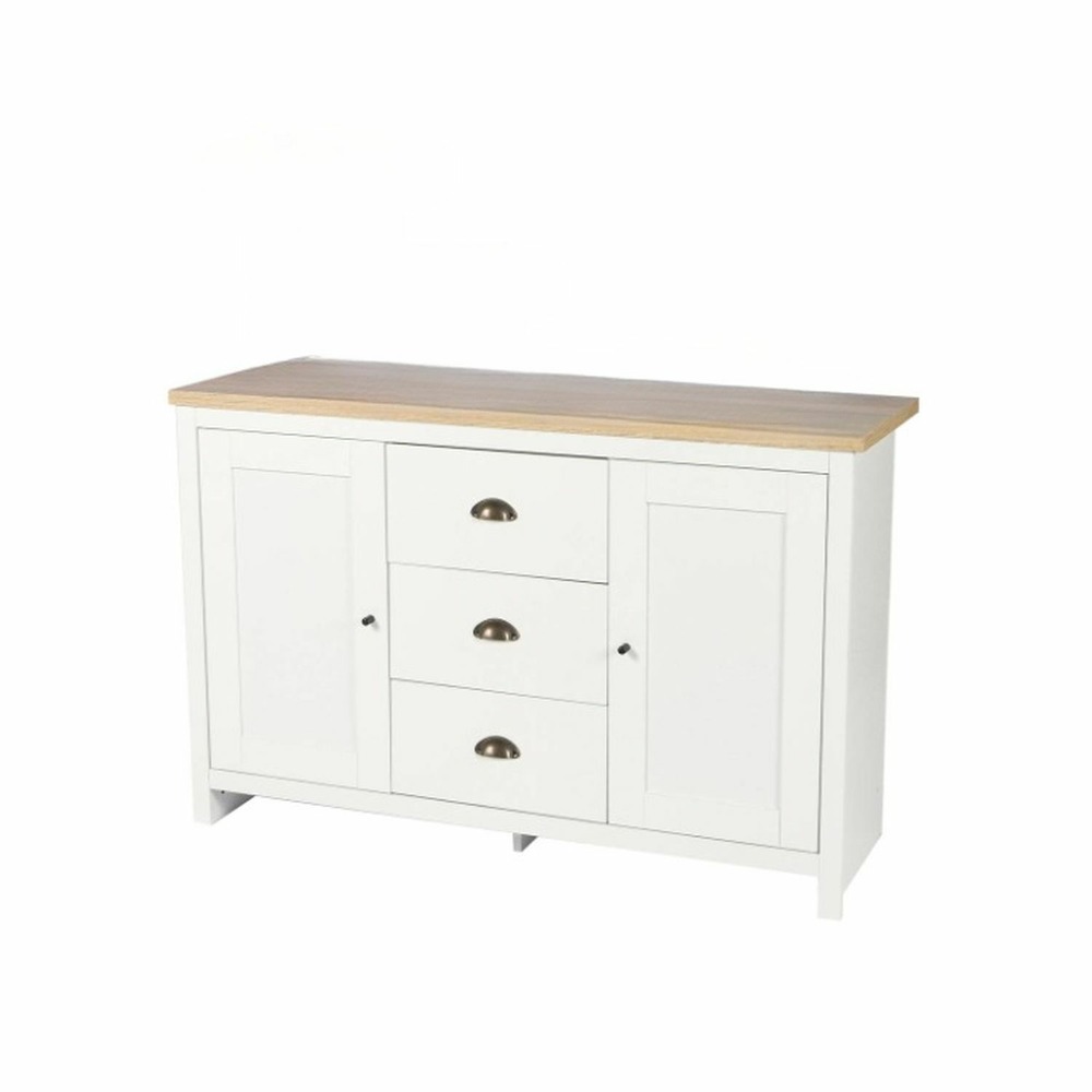 Buffet 2 portes et 3 tiroirs en bois hanoi - blanc