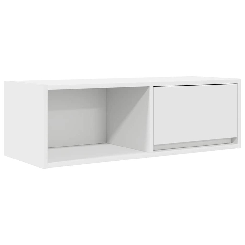 Meuble tv blanc 80x31x25,5 cm bois d'ingénierie