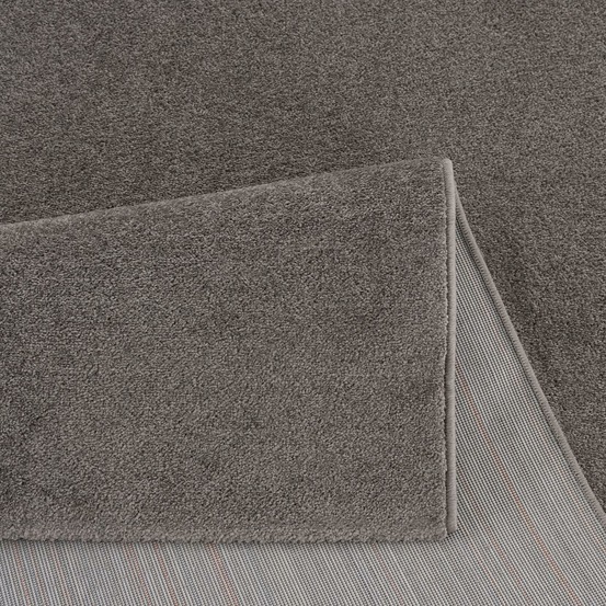Tapis salon 160x230 tissé gris rectangle motif uni nossa