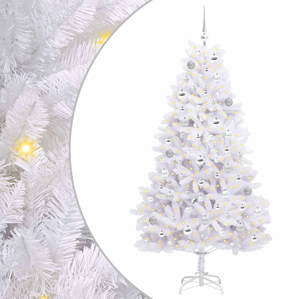 Sapin de noël artificiel à branches articulées blanc 180 cm