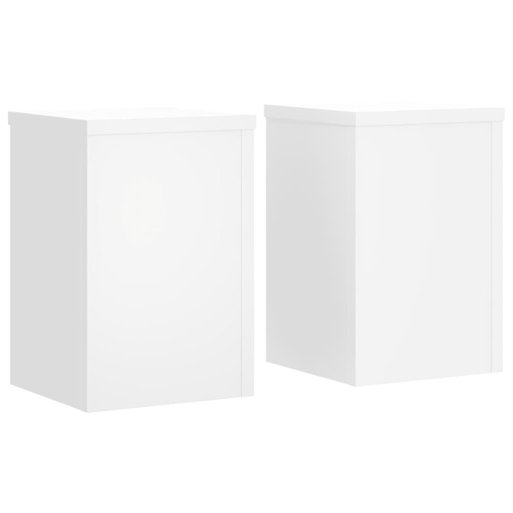 Supports pour plantes 2 pcs blanc 20x20x30 cm bois d'ingénierie