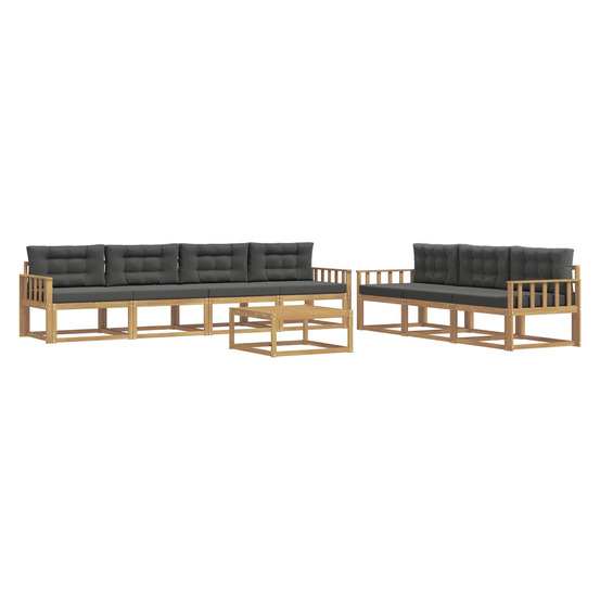Ensemble de canapés d'extérieur 7 pcs blanc et anthracite