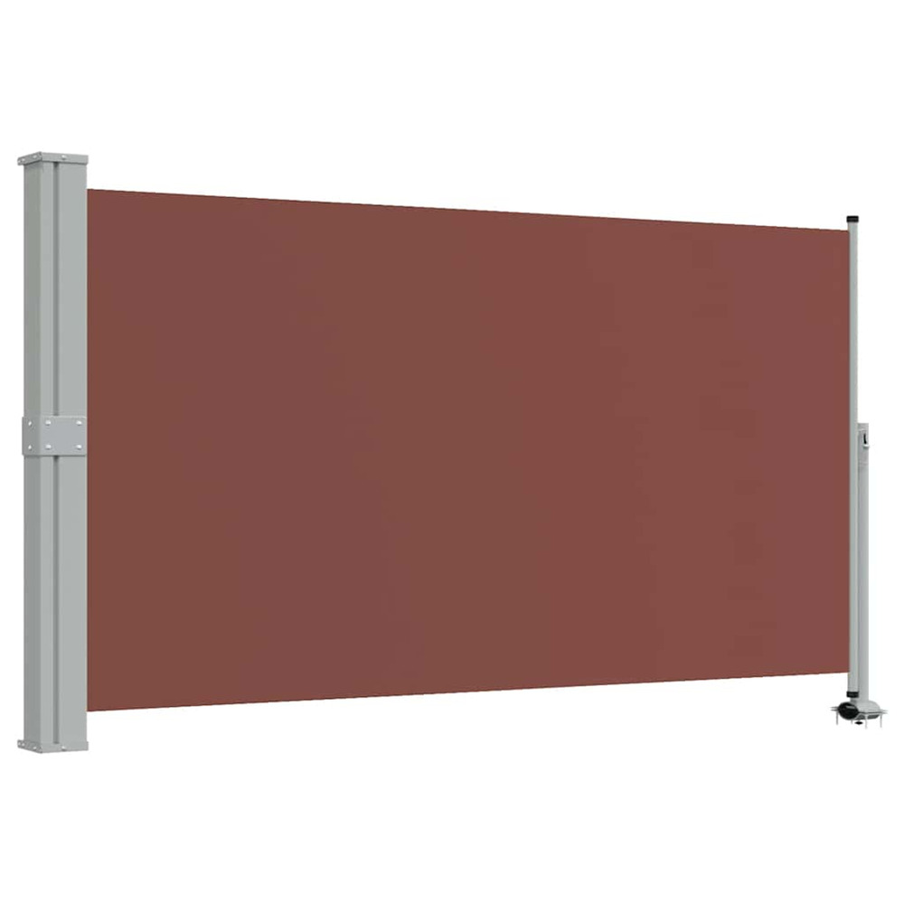 Auvent latéral rétractable de patio 140 x 300 cm marron