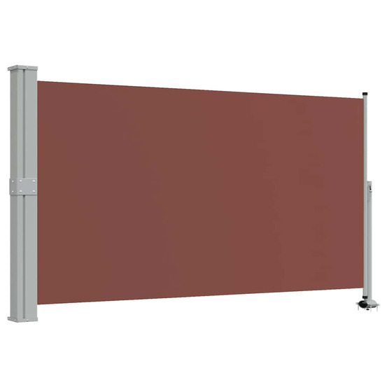 Auvent latéral rétractable de patio 140 x 300 cm marron