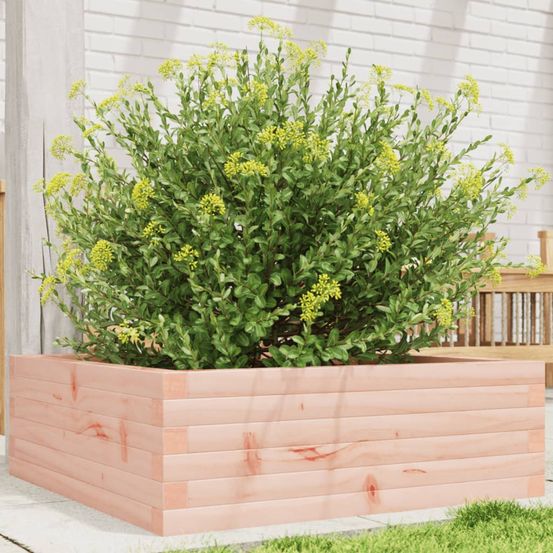 Jardinière carrée bois douglas massif pour potager extérieur 70x70cm