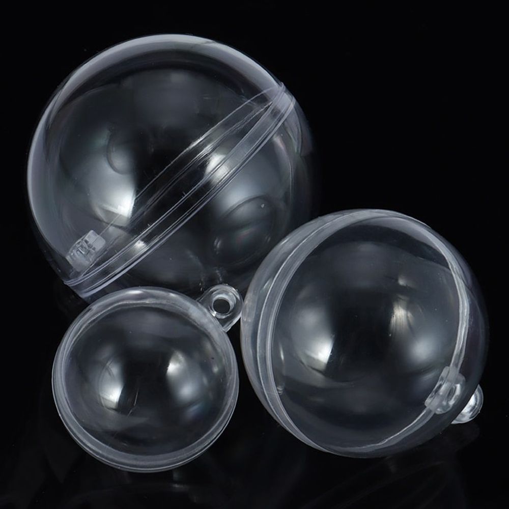 Boule de noël en plastique transparent - 12 cm