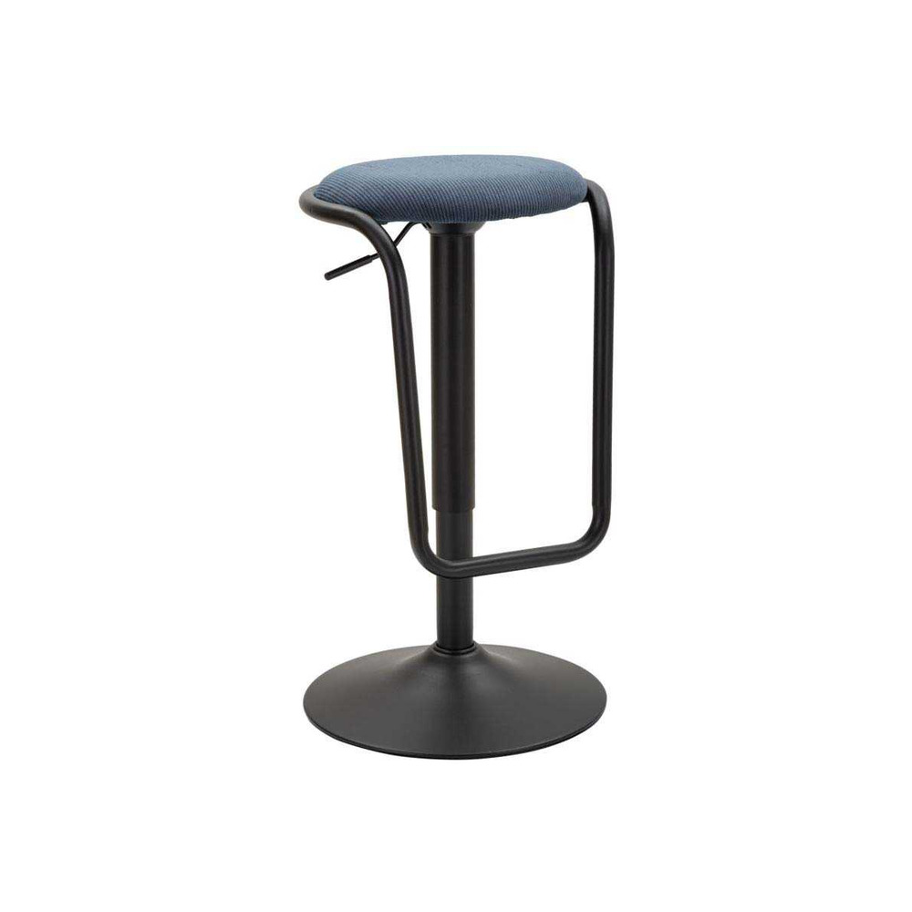 Tabouret de bar en métal hauteur réglable destiny noir et bleu