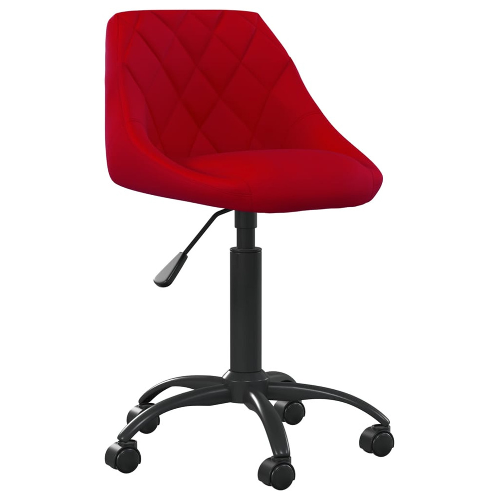 Chaise de bureau rouge bordeaux velours