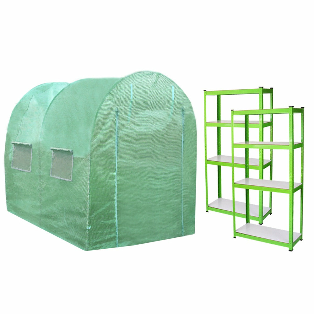 Serre polytunnel 25mm 4m x 2m avec étagères