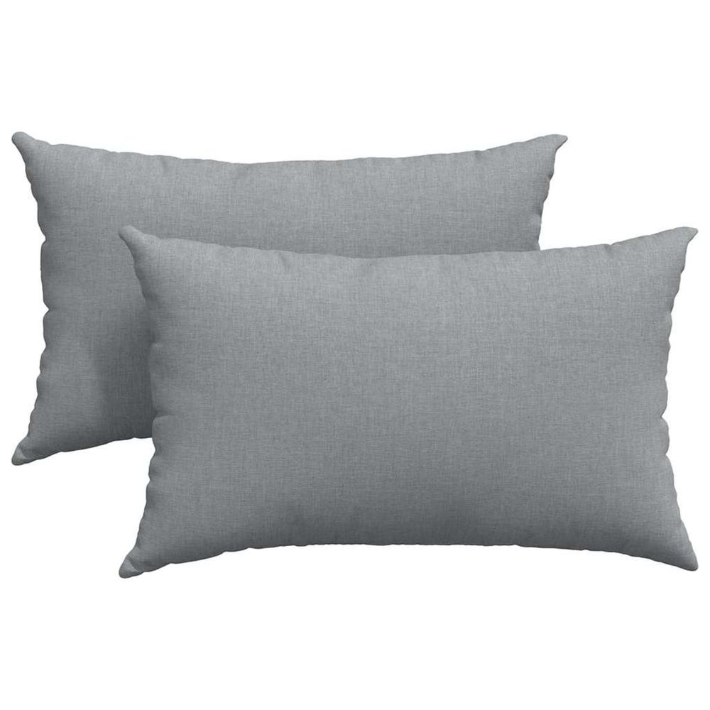 Coussins de canapé 2 pc tissu gris clair 50 x 30 cm