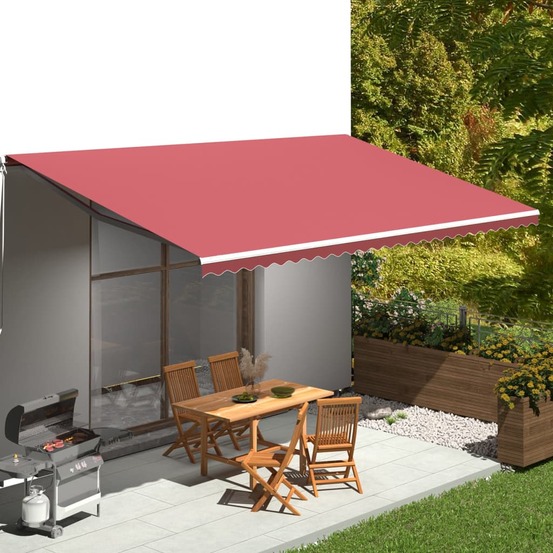 Tissu de remplacement pour auvent bordeaux rouge 6x3 m