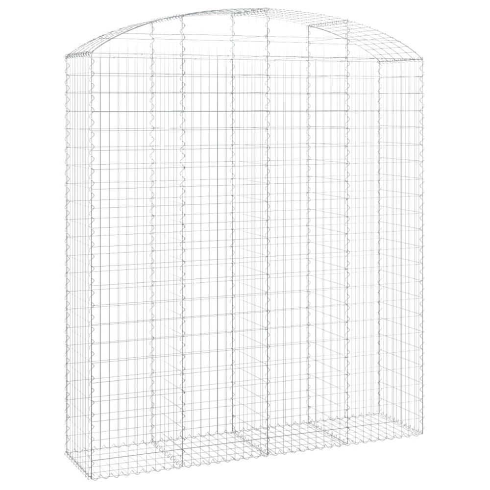 Panier de gabions arqué 200x50x220/240 cm fer galvanisé