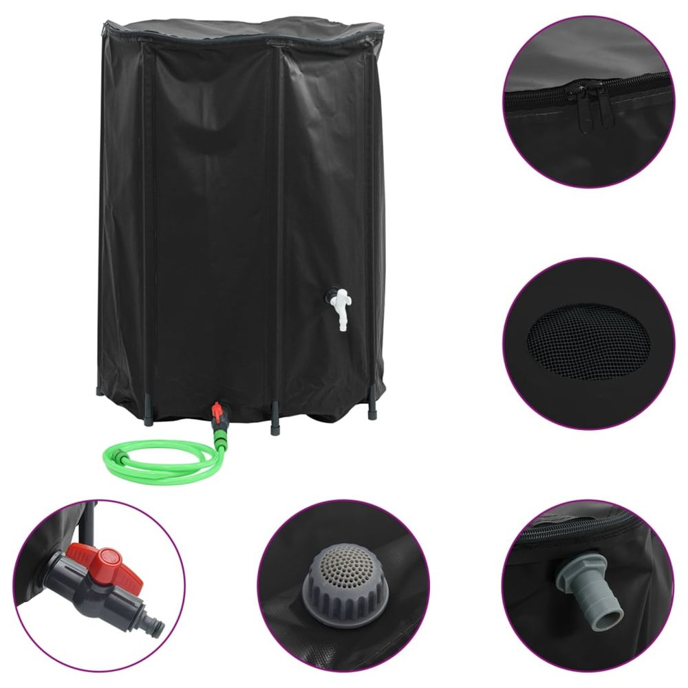 Réservoir d'eau avec robinet pliable 1350 l pvc