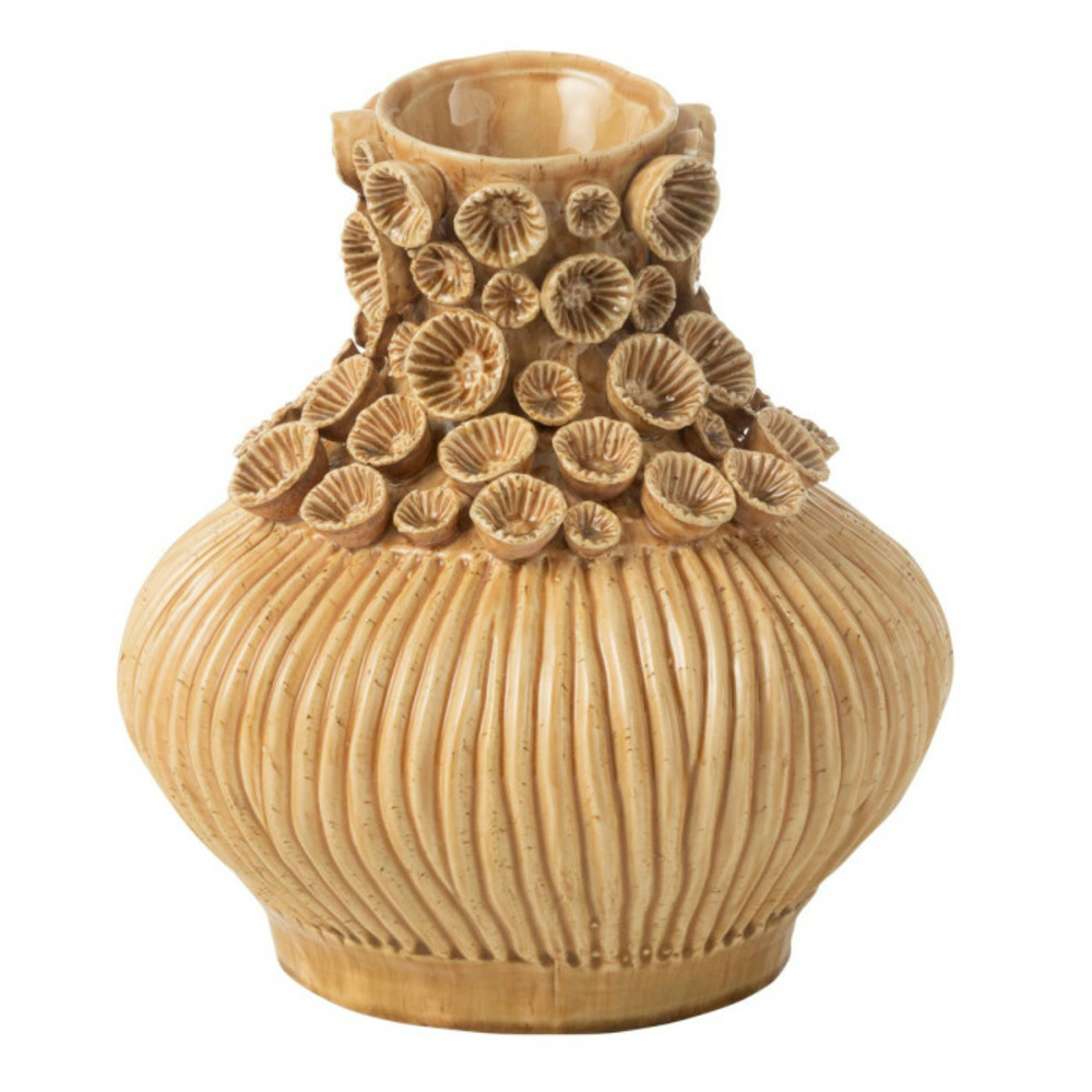 Vase gourde corail en argile 