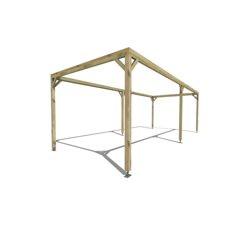 Pergola bois • 8m x 3m • indépendante • cadre simple • livraison comprise