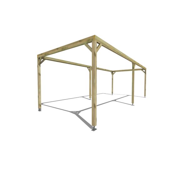 Pergola bois • 8m x 3m • indépendante • cadre simple • livraison comprise