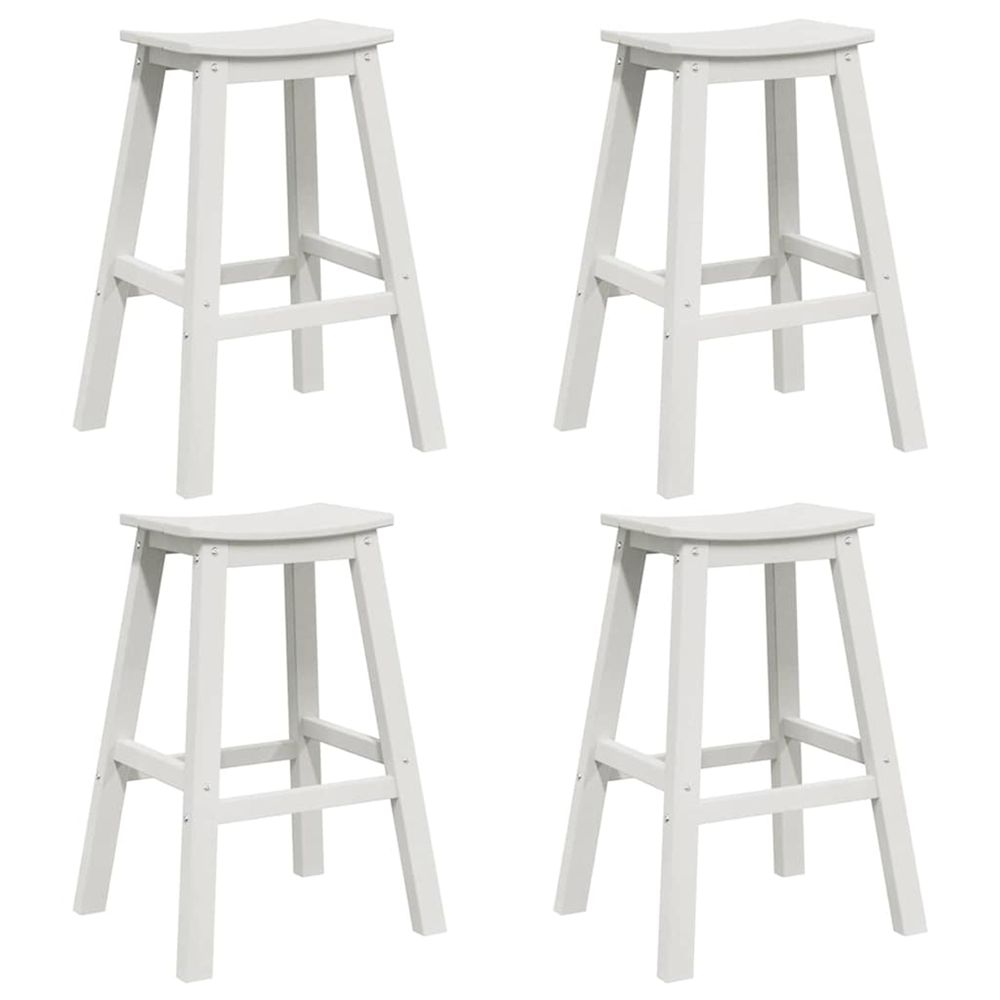Ensemble de bar de jardin 4 pc blanc hdpe