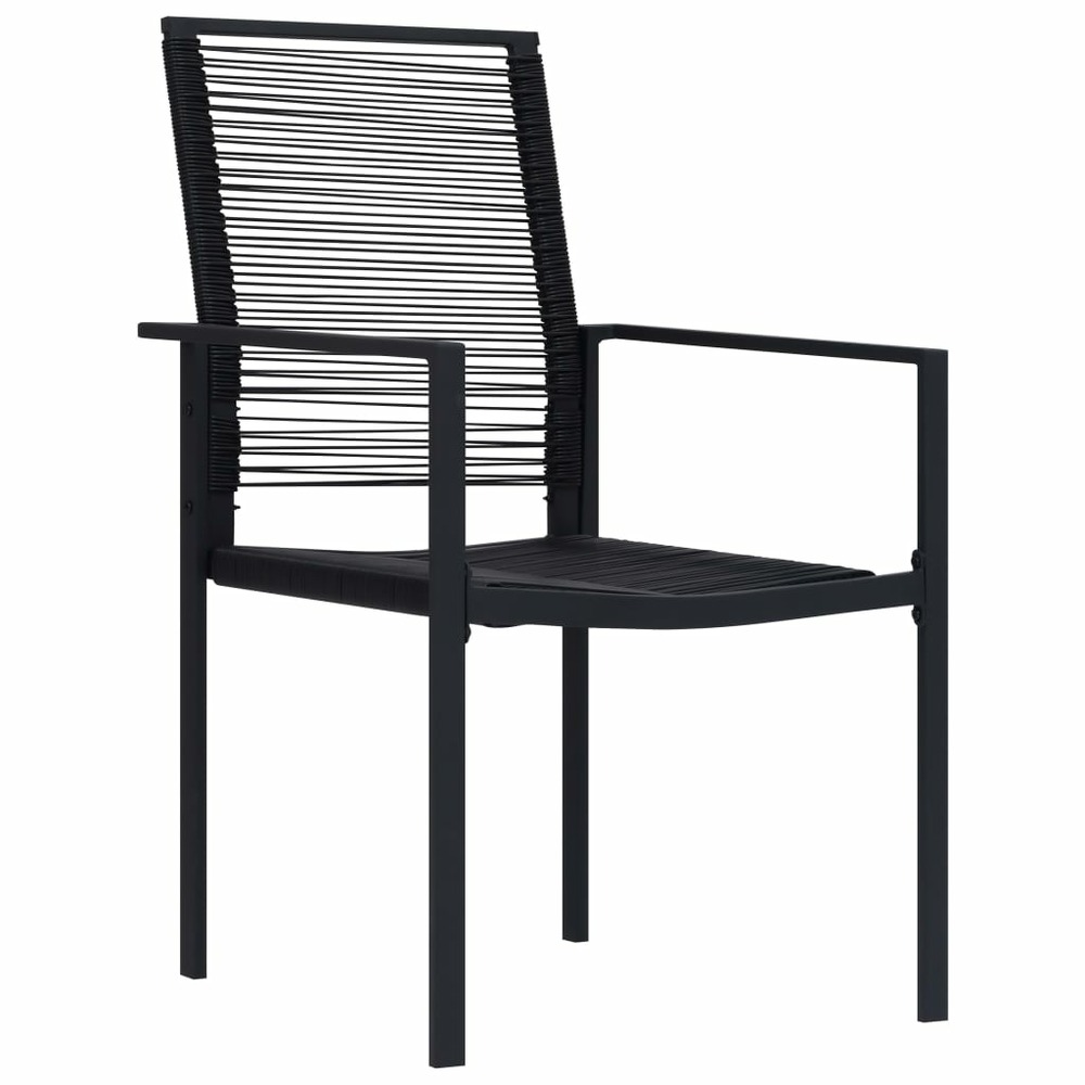 Chaises de jardin lot de 2 rotin pvc noir