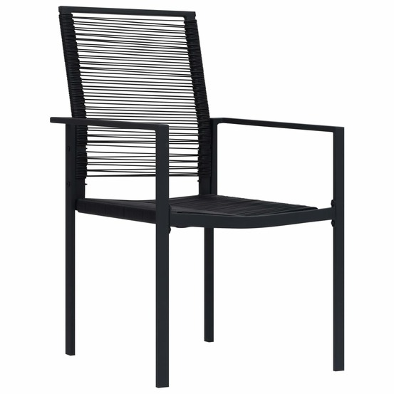 Chaises de jardin lot de 2 rotin pvc noir