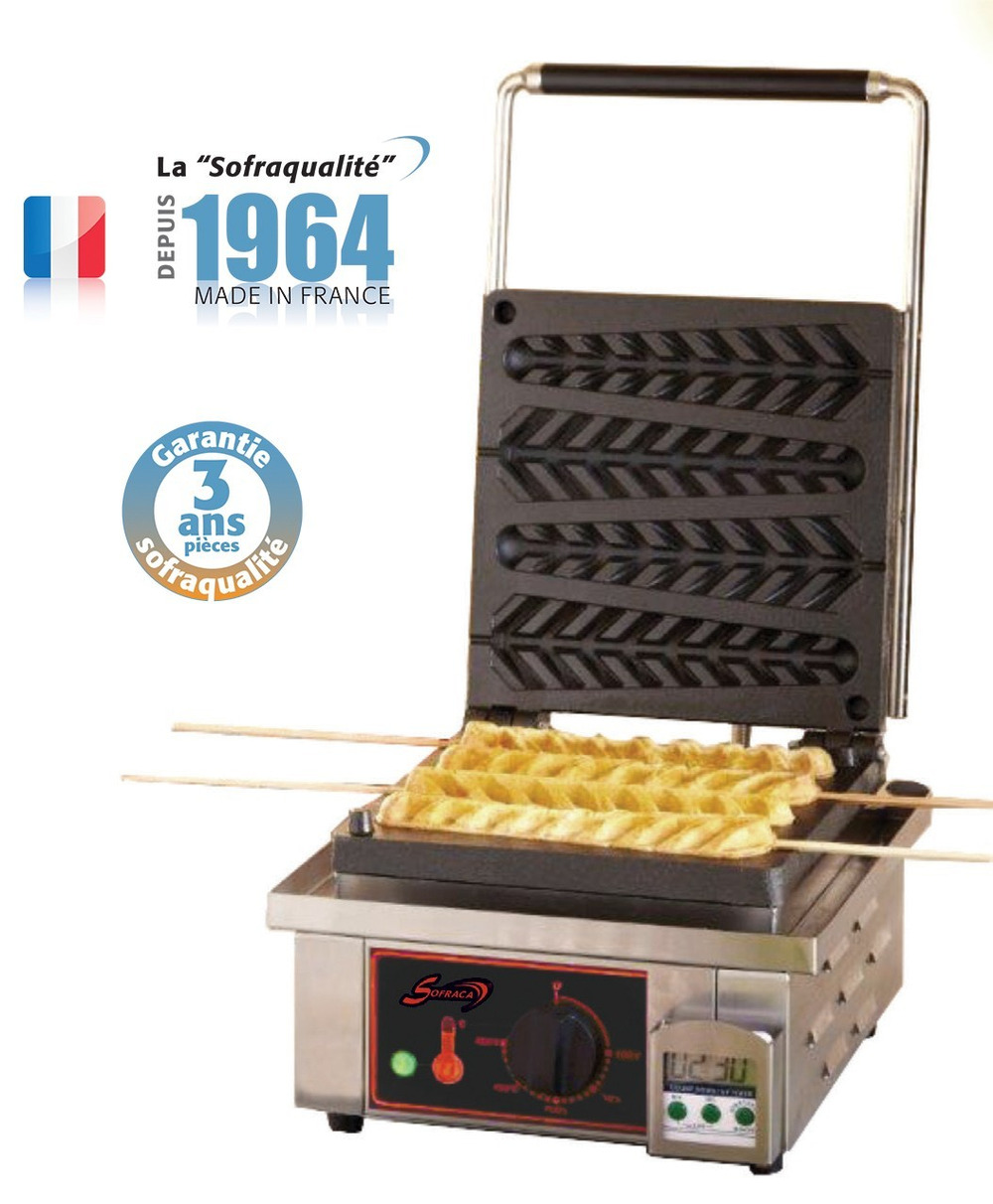Appareil à gaufre forain électrique - gaufres en épis - sofraca