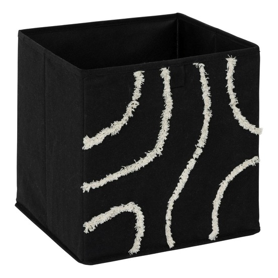 5five - boîte de rangement mix'n modul 31x31cm relief bali noir