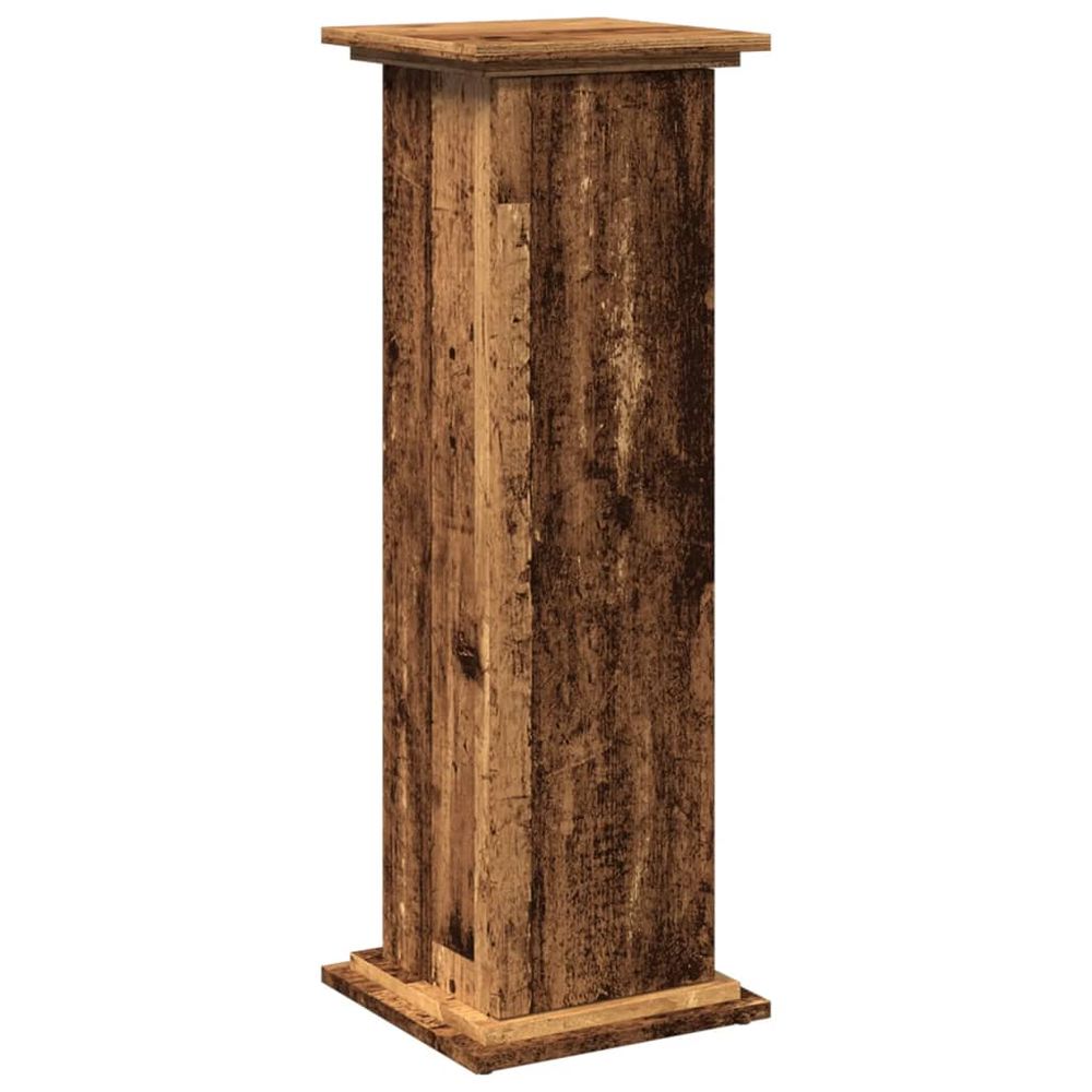 Piédestal avec rangement vieux bois bois d'ingénierie