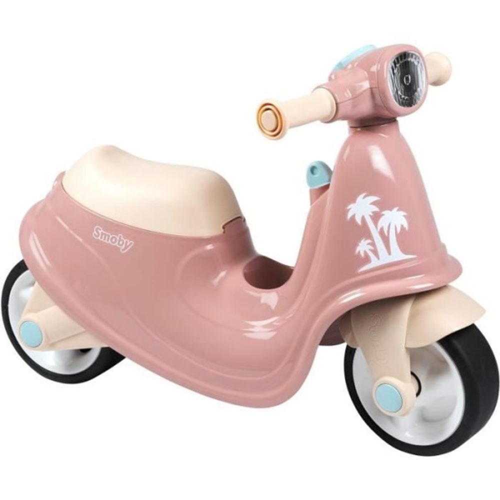 Porteur trotteur - scooter rose - coffre a jouets - roues silencieuses dés 2ans