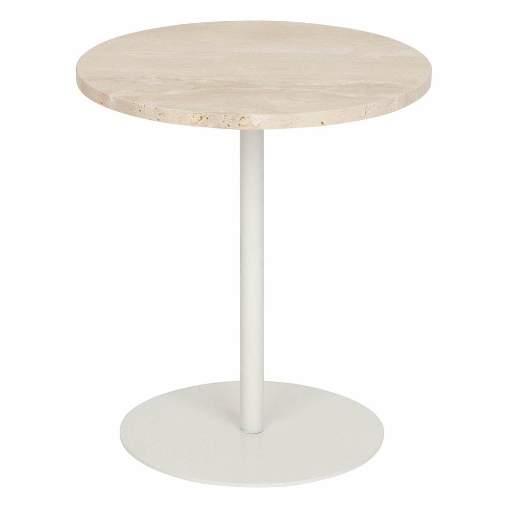 Table à café en travertin - blanc