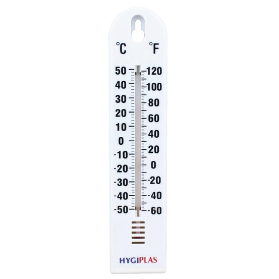 Thermomètre mural - 40°c à + 50°c hygiplas