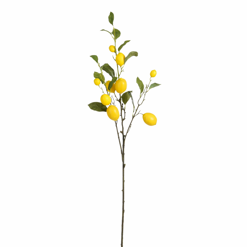 Mica decorations citron branche artificielle - h104 cm - jaune
