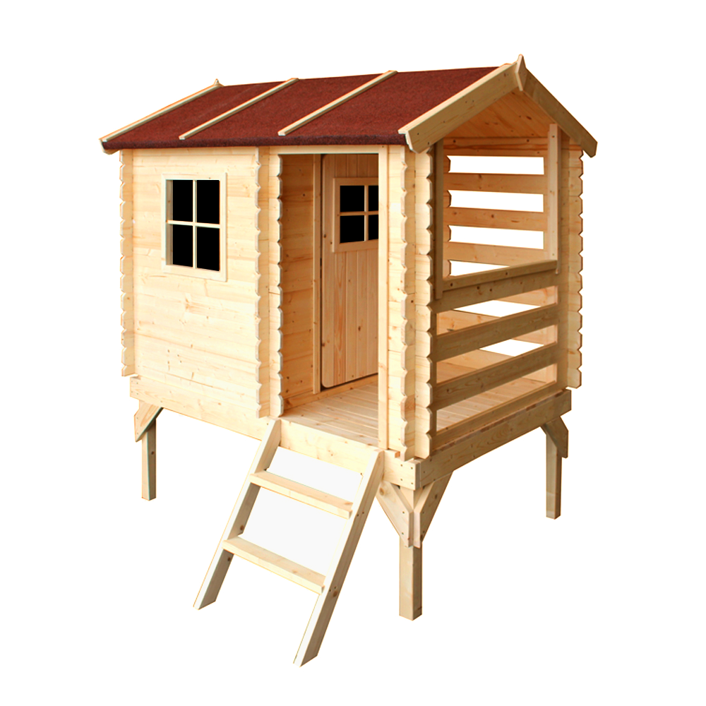 Maison en bois pour enfants - 1.1m2 - 182 x 146 cm - m501b