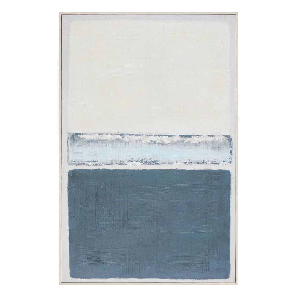 Toile peinte encadrée jimena bleu 116x75cm