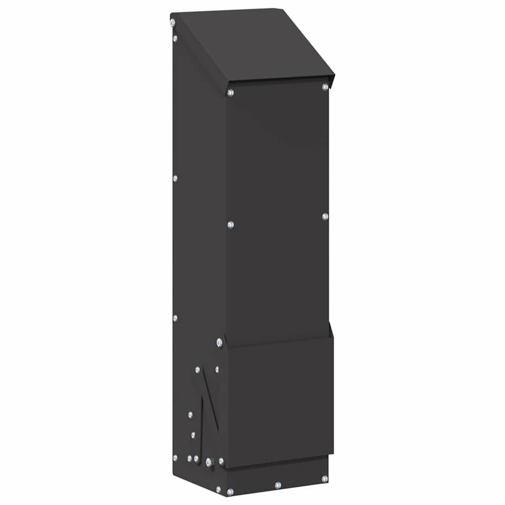 Mangeoire pour poules noir 13 x 12 x 51 cm acier laminé à froid