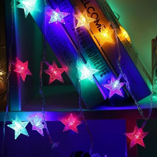 Guirlande lumineuse - etoiles multicolores - 1m50