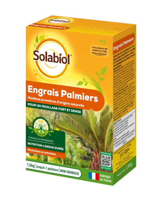 Sopalmy15 - engrais palmiers et plantes méditerranéennes - 1,5 kg - utilisable en agriculture biologique