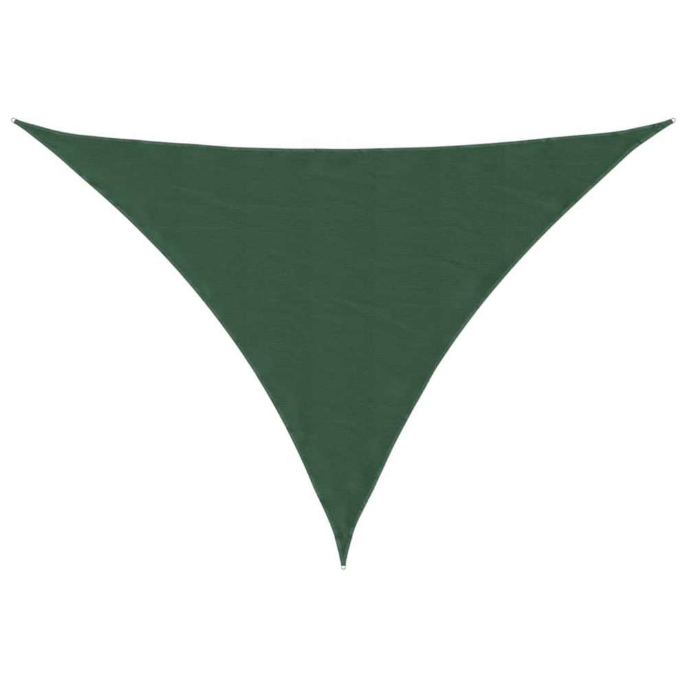 Voile parasol tissu oxford triangulaire 3,5x3,5x4,9m vert foncé