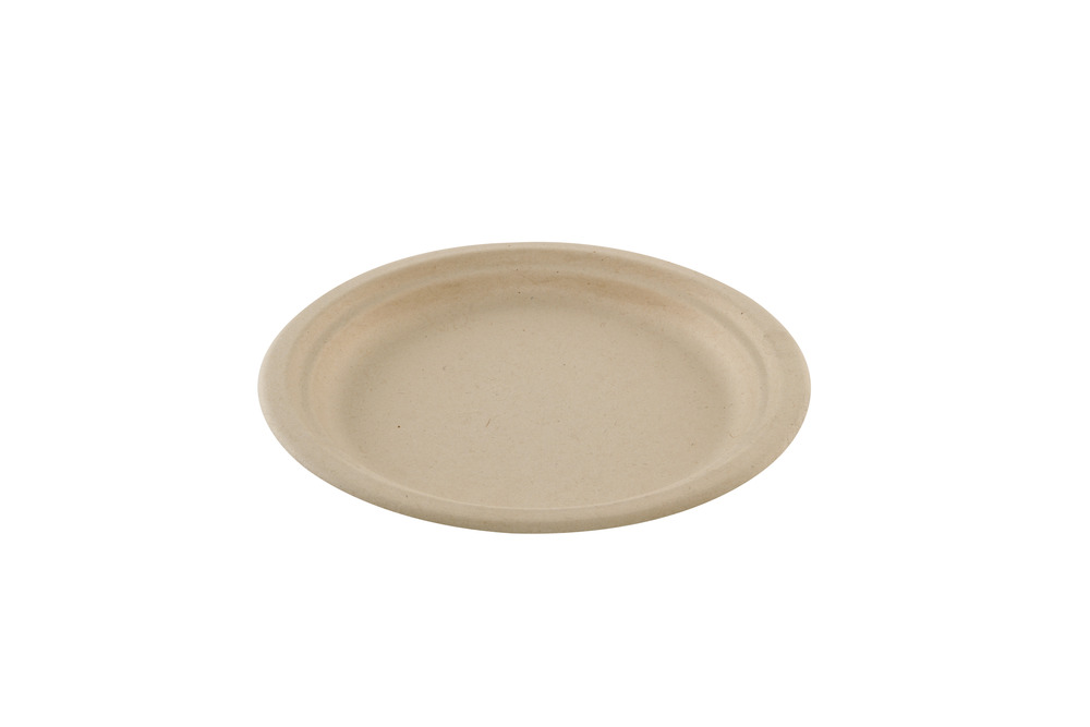 Assiette ronde crème en canne à sucre ø 22 cm - 800 unités - betik