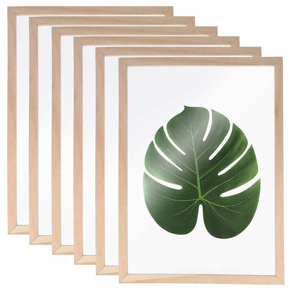 6 cadres en bois pour herbier a4