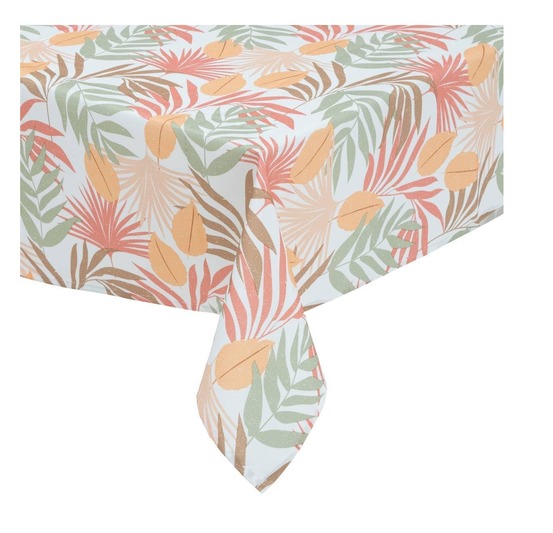 Nappe polyester feuillage tropical