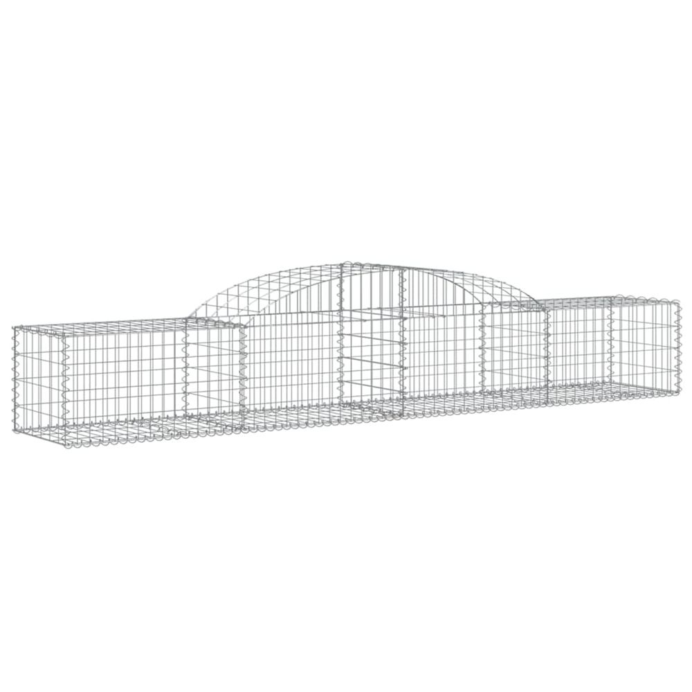Panier de gabions arqué 300x50x40/60 cm fer galvanisé