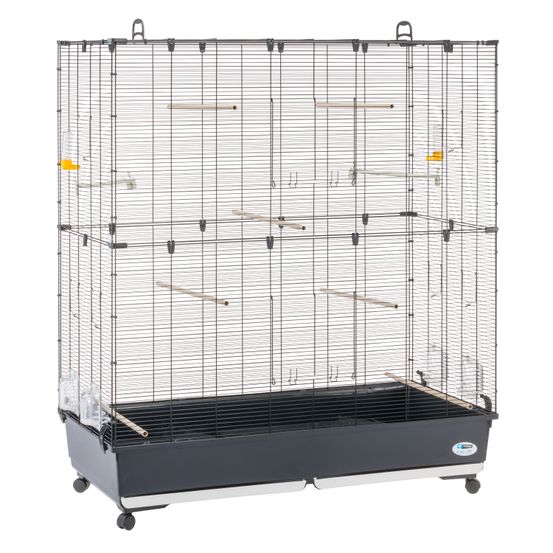 Ferplast volière cage à oiseaux planeta large grande cage pour canaris, pinsons, perruches ondulées, inséparables, métal,