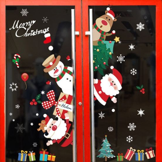 Stickers de noël - fenêtre d'hiver