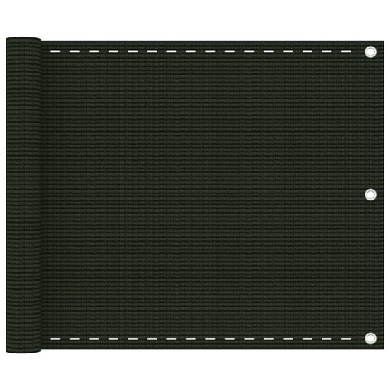 Écran de balcon brise pare vue protection confidentialité 75 x 400 cm pehd vert foncé