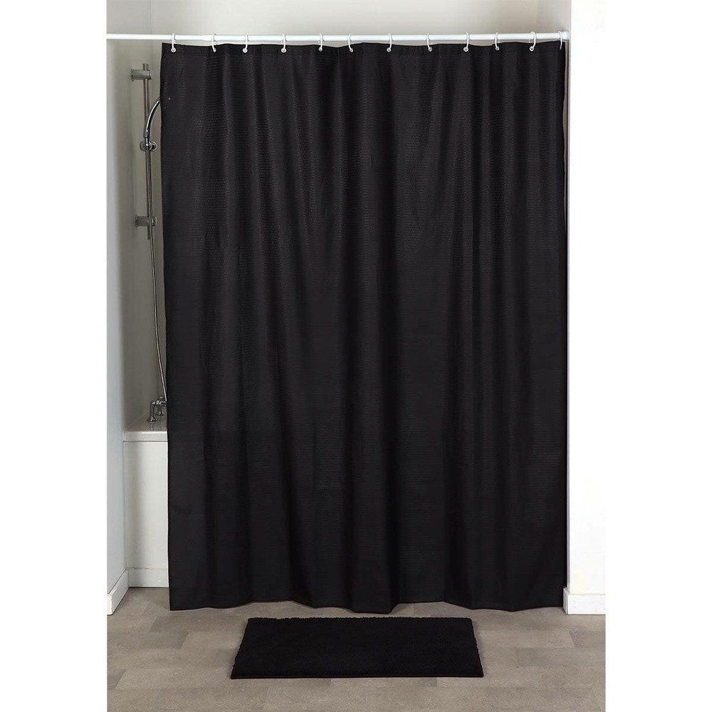 Rideau de douche microfibre 180x200cm- noir