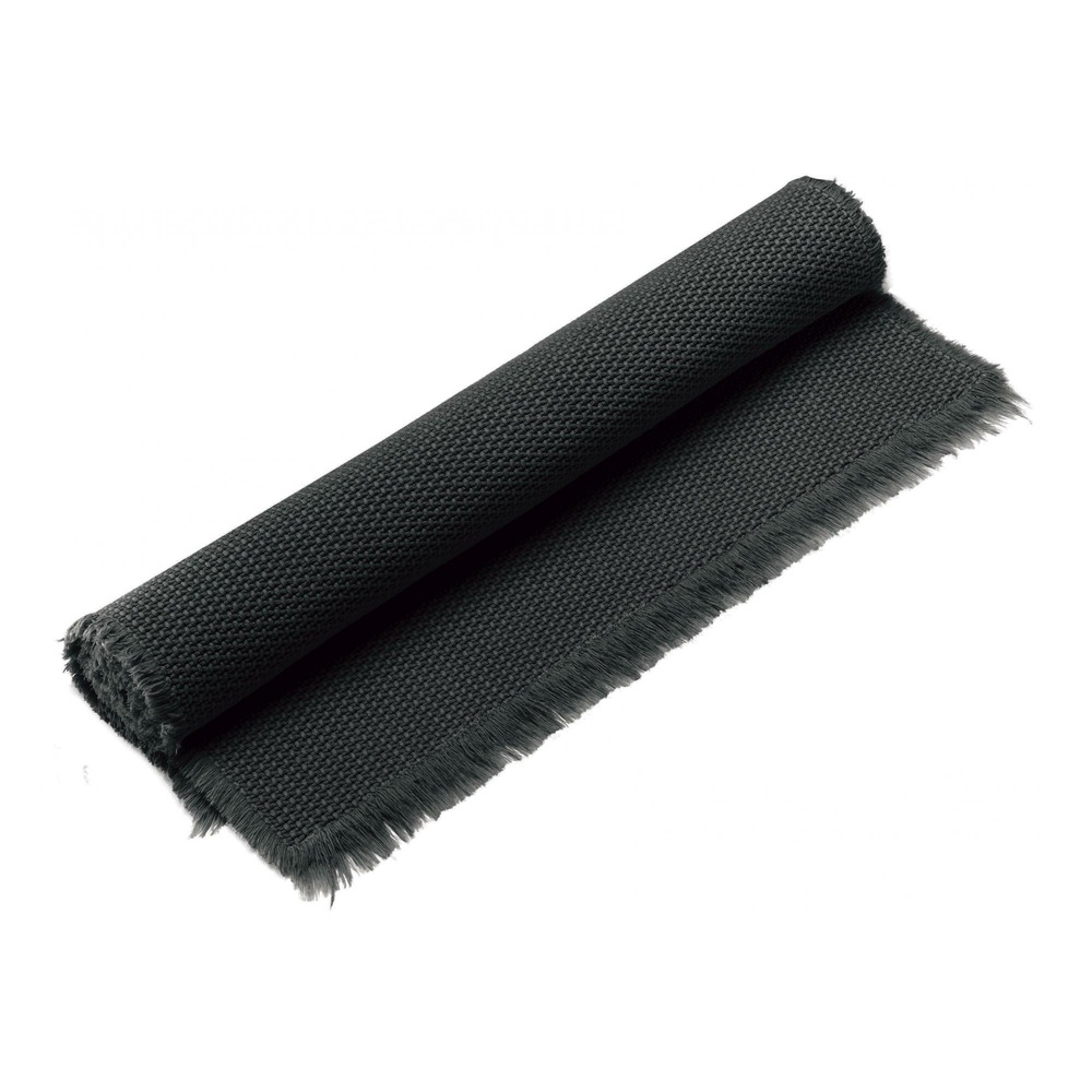 Tapis de bain uni elly noir 54 x 110 cm