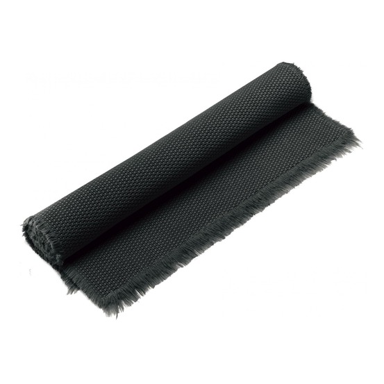 Tapis de bain uni elly noir 54 x 110 cm