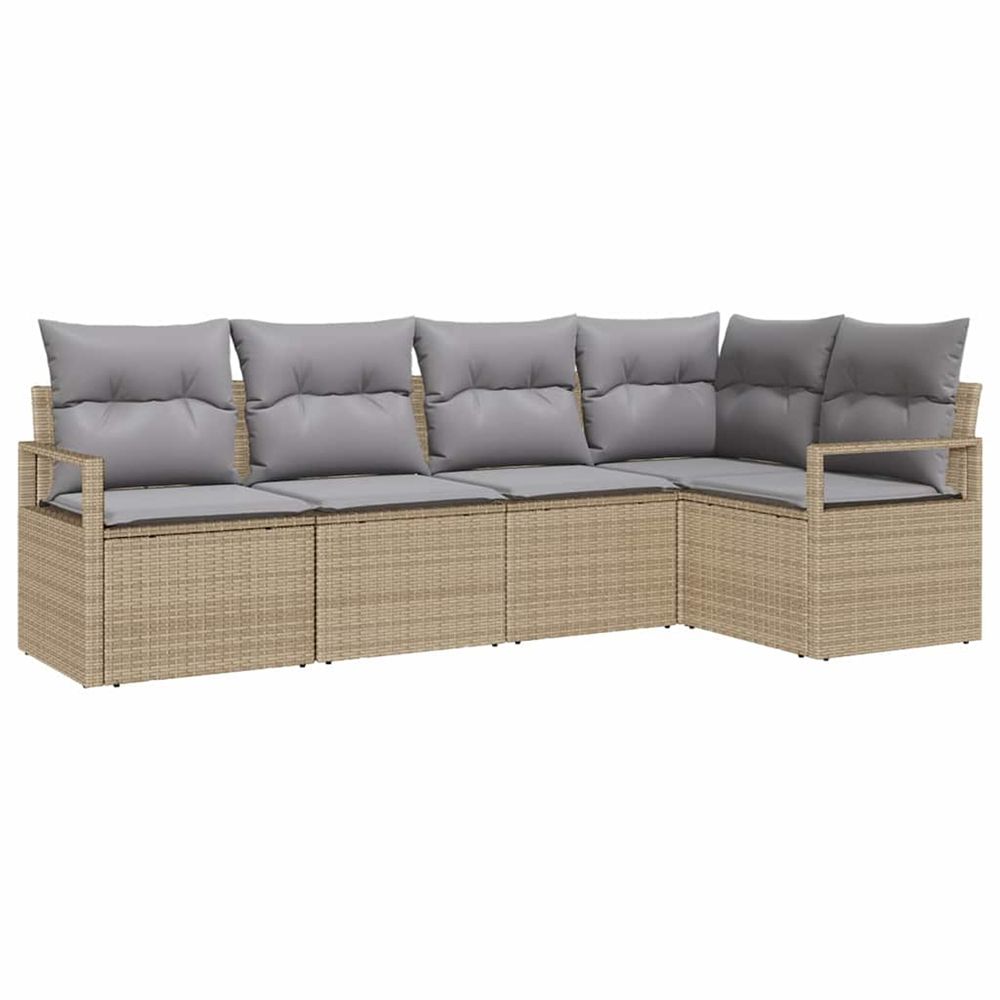 Ensemble de canapés 5 pc beige polyrotin