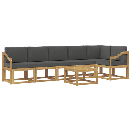 Ensemble de canapés d'extérieur 7 pcs blanc et anthracite
